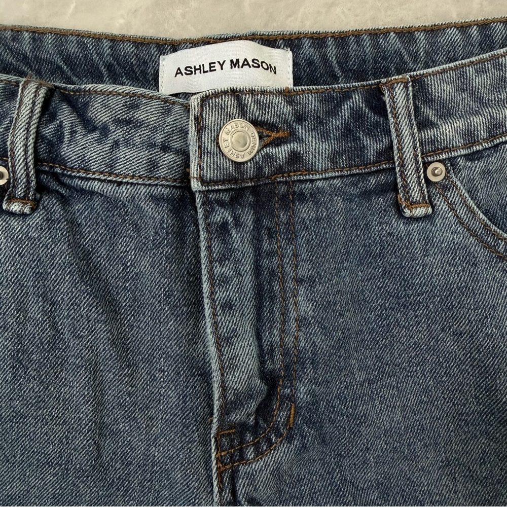 Women’s Ashley Mason Denim Jean Shorts Hearts Ribbon Bow Cottagecore Size 9 / 29 - Picture 5 of 16